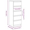 vidaXL Sideboard mit Schubladen Artisan-Eiche 37,5x35x99 cm
