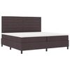 vidaXL Boxspringbett mit Matratze Dunkelbraun 200 x 200 cm Stoff