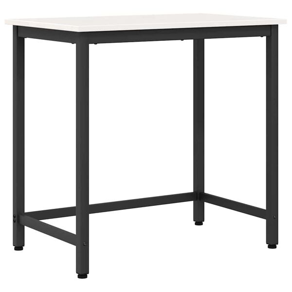 vidaXL Tisch Wei&szlig; 80 x 50 x 77 cm Ingenieure Holz und Stahl