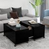 vidaXL Couchtisch Schwarz 75x75x38 cm Holzwerkstoff
