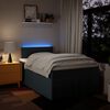 vidaXL Boxspringbett mit Matratze Blau 120x190 cm Stoff