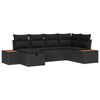 vidaXL Gartensofa-set Schwarz Poly-Rattan