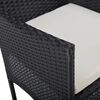 vidaXL Garten-Essst&uuml;hle 2 Stk. Poly Rattan Schwarz