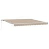 vidaXL Ausziehbare Markise Beige 400 x 350 cm Stoff und Aluminium
