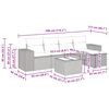 vidaXL 6-tlg. Garten-Sofagarnitur mit Kissen Braun Poly Rattan