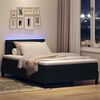 vidaXL Boxspringbett mit Matratze mit LED Schwarz 120 x 190 cm Stoff