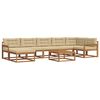 vidaXL Outdoor-Sofagarnitur mit Kissen 8 pcs Natur und Beige