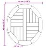vidaXL Tischplatte Massivholz Teak Rund 2,5 cm 40 cm