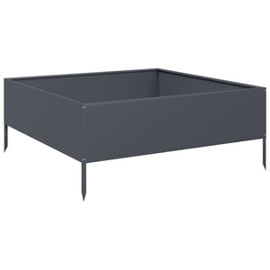 vidaXL Hochbeet Anthrazit 100x100x25 cm Stahl