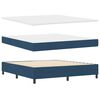 vidaXL Boxspringbett mit Matratze mit LED Blau 180 x 200 cm Stoff
