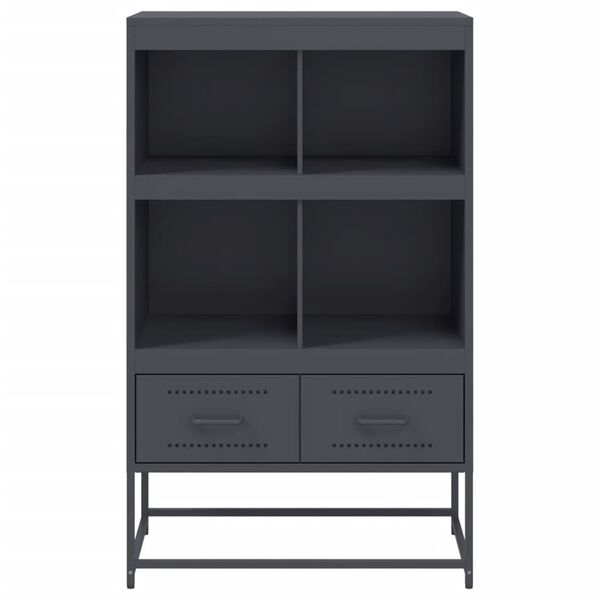 vidaXL Highboard Anthrazit 68x39x111,5 cm Stahl
