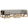 vidaXL Outdoor-Sofagarnitur mit Kissen 8 pcs Wei&szlig; und Hellgrau