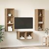 vidaXL TV-Schrankset Artisan-Eiche 37 x 37 x 107 cm Holzwerkstoff