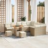 vidaXL Garten-Sofa-Set mit Kissen mit Speicher 12 pcs Beige und Creme