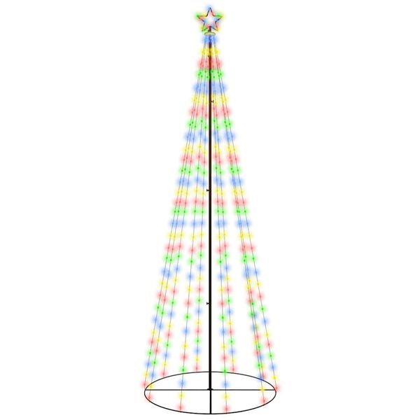 vidaXL LED-Weihnachtsbaum Kegelform Mehrfarbig 310 LEDs 100x300 cm