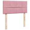 vidaXL Boxspringbett mit Matratze Rosa 100x200 cm Samt