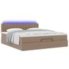 vidaXL Ottoman-Bett mit Matratzen & LEDs Cappuccino-Braun 180x200cm