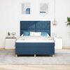 vidaXL Boxspringbett mit Matratze mit Kopfteil Blau 140 x 190 cm Stoff