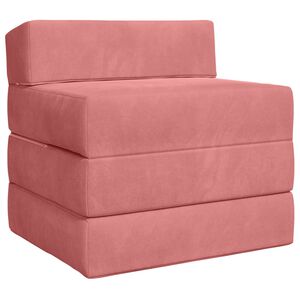 vidaXL Klappsofa Bett Rosa 70 x 60 x 63 cm Samt