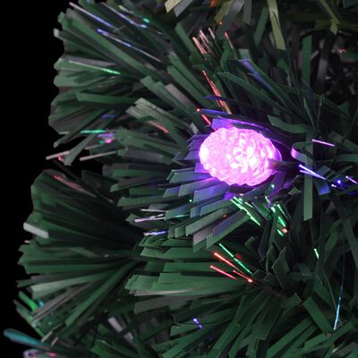 vidaXL Weihnachtsbaum mit Beleuchtung und Ständer 210 cm Glasfaser
