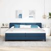 vidaXL Boxspringbett mit Matratze mit Kopfteil Blau 200 x 200 cm Stoff