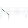 vidaXL Euro-Zaun mit Stacheln 25 x 0,6 m PVC-beschichteter Stahl Gr&uuml;n