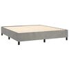 vidaXL Boxspringbett mit Matratze Hellgrau 160x200 cm Samt
