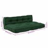 vidaXL Pallet Sofa Kissen Gr&uuml;n Stoff