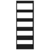 vidaXL B&uuml;cherregal/Raumteiler Schwarz 60x30x166 cm Holzwerkstoff