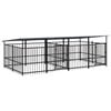 vidaXL Outdoor-Hundezwinger mit Dach Stahl 7,51 m&sup2;