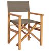 vidaXL Regiestuhl Braun und Taupe Massives Teakholz