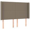 vidaXL Boxspringbett mit Matratze & LED Taupe 140x190 cm Stoff