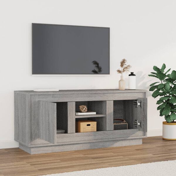 vidaXL TV-Schrank Grau Sonoma 102x35x45 cm Holzwerkstoff