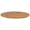vidaXL Tischplatte Massivholz Teak Rund 2,5 cm 90 cm