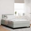 vidaXL Boxspringbett mit Matratze Hellgrau 120 x 200 cm Samt
