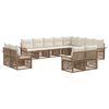 vidaXL Gartensofa-set 12 pcs Beige und Cremewei&szlig; Poly-Rattan