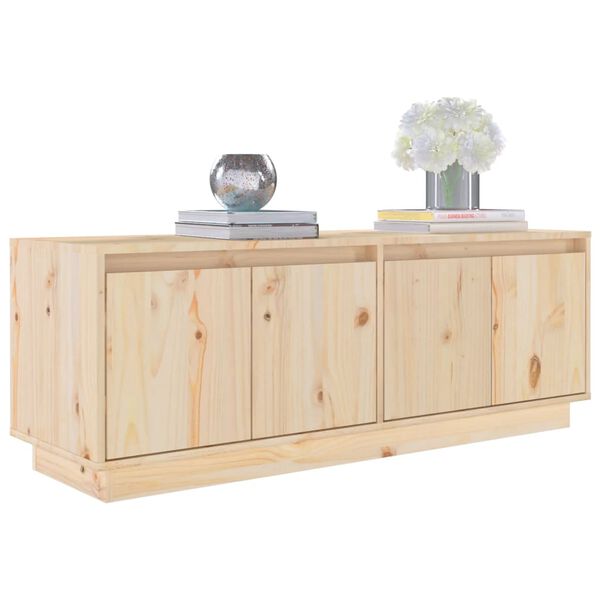 vidaXL TV-Schrank 110x34x40 cm Massivholz Kiefer