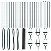 vidaXL Bodenmontierter Sechseckzaun 50 x 1 m PVC-beschichteter Stahl