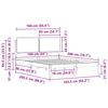 vidaXL Bettgestell mit gepolstertem Kopfteil Hellgrau 160 x 200 cm
