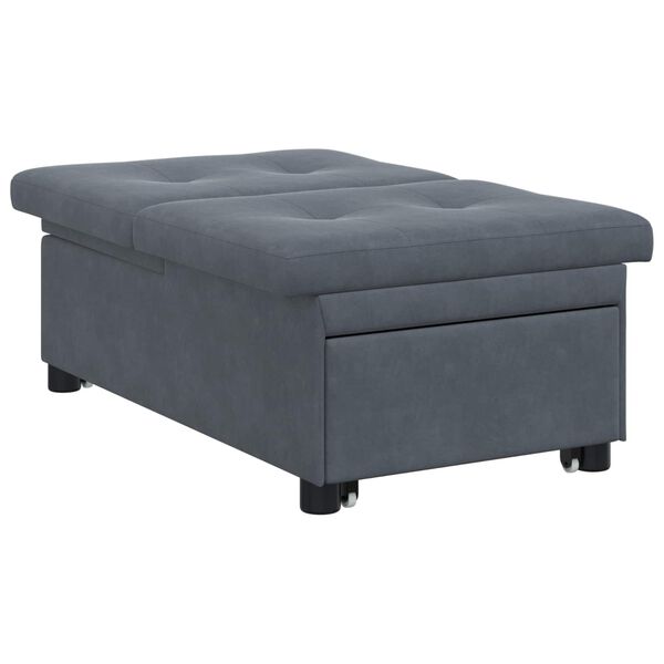 vidaXL Schlafsofa Dunkelgrau 194 x 67 x 82 cm Samt