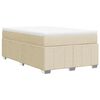 vidaXL Boxspringbett mit Matratze Creme 120x200 cm Stoff