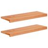 vidaXL Treppenstufen 2 stk. 80 x 30 x 2 cm Lack Massivholz Buche