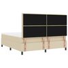 vidaXL Boxspringbett mit Matratze Creme 180 x 200 cm Stoff