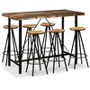 vidaXL 7-tlg. Bar-Set Altholz Massiv