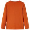 Kinder-Langarmshirt Rostbraun 128