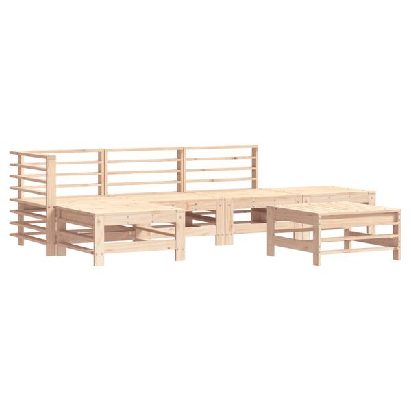 vidaXL 6-tlg. Garten-Lounge-Set Massivholz Kiefer