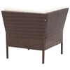 vidaXL 8-tlg. Garten-Lounge-Set mit Auflagen Poly Rattan Braun