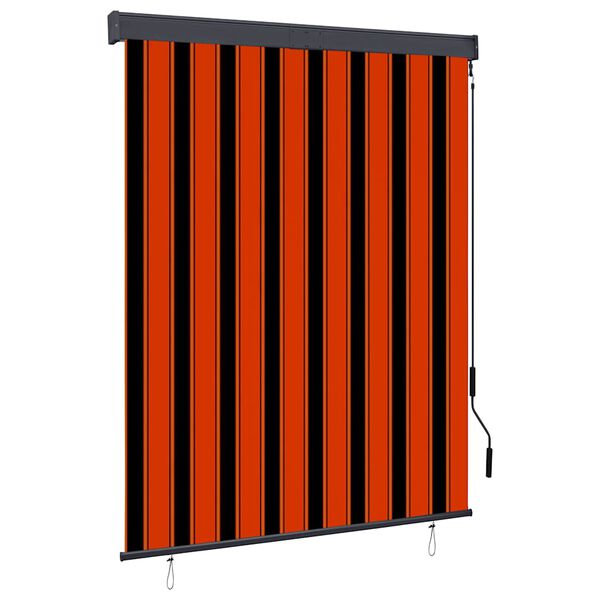 vidaXL Au&szlig;enrollo 140x250 cm Orange und Braun