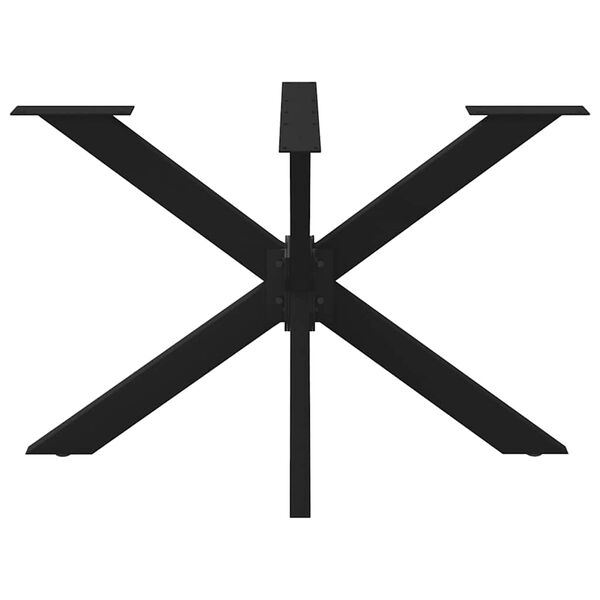 vidaXL Esstischbein in Spinnenform Schwarz 120x68x(72-73) cm Stahl