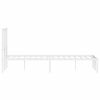 vidaXL Bettgestell mit Kopfteil Metall Weiß 120x190 cm
